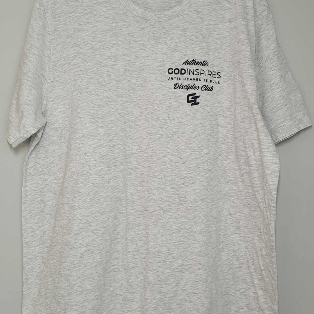 Inspire Gray Short Sleeve Tee Classic Crew Neck
